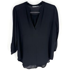 Allison Joy V-Neck Blouse Black Size Large